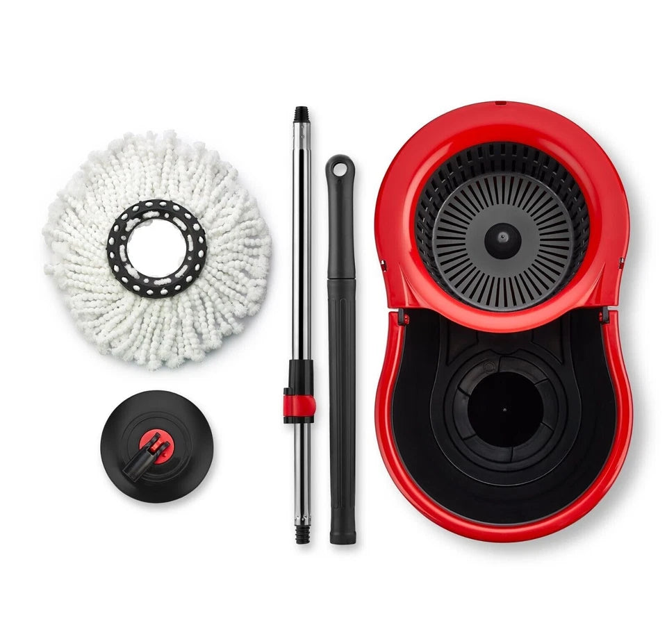 360° Spin Mop & Bucket Set | Microfiber Rotating Mop with 3 Heads