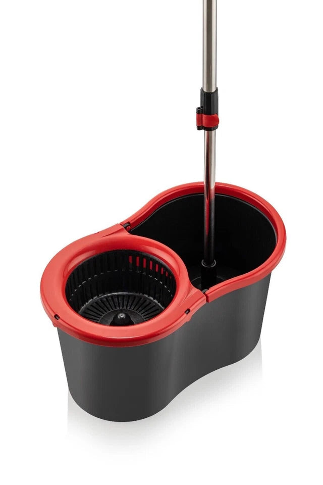 360° Spin Mop & Bucket Set | Microfiber Rotating Mop with 3 Heads