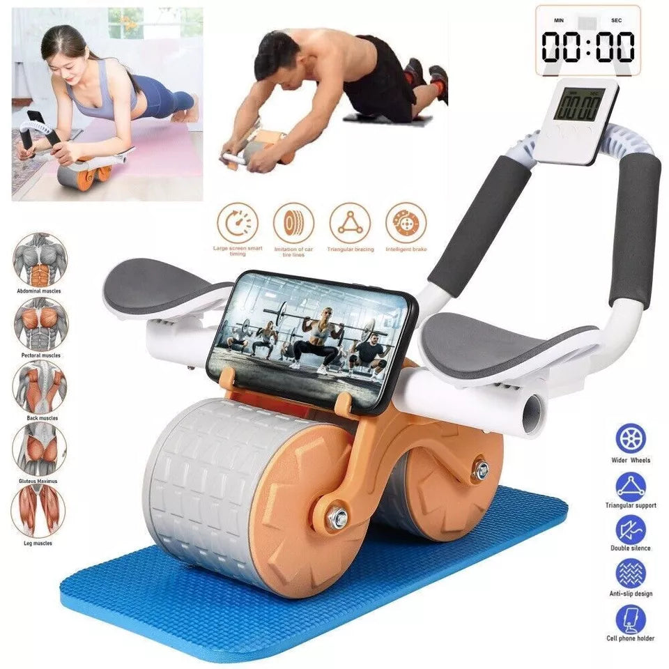 Automatic Rebound Ab Roller | Elbow Support Abdominal Wheel