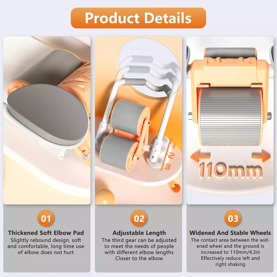 Automatic Rebound Ab Roller | Elbow Support Abdominal Wheel