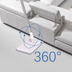 360° Flat Squeeze Mop & Bucket Set | Multi-Functional with 10 Pads