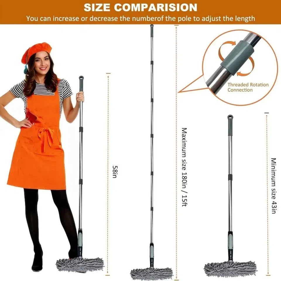 4.5m Telescopic Window Cleaner | Extendable Glass Cleaning Squeegee