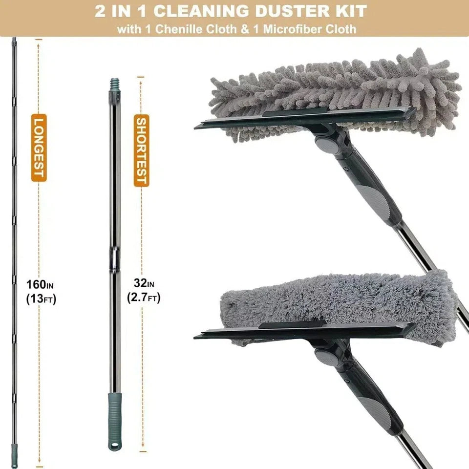 4.5m Telescopic Window Cleaner | Extendable Glass Cleaning Squeegee