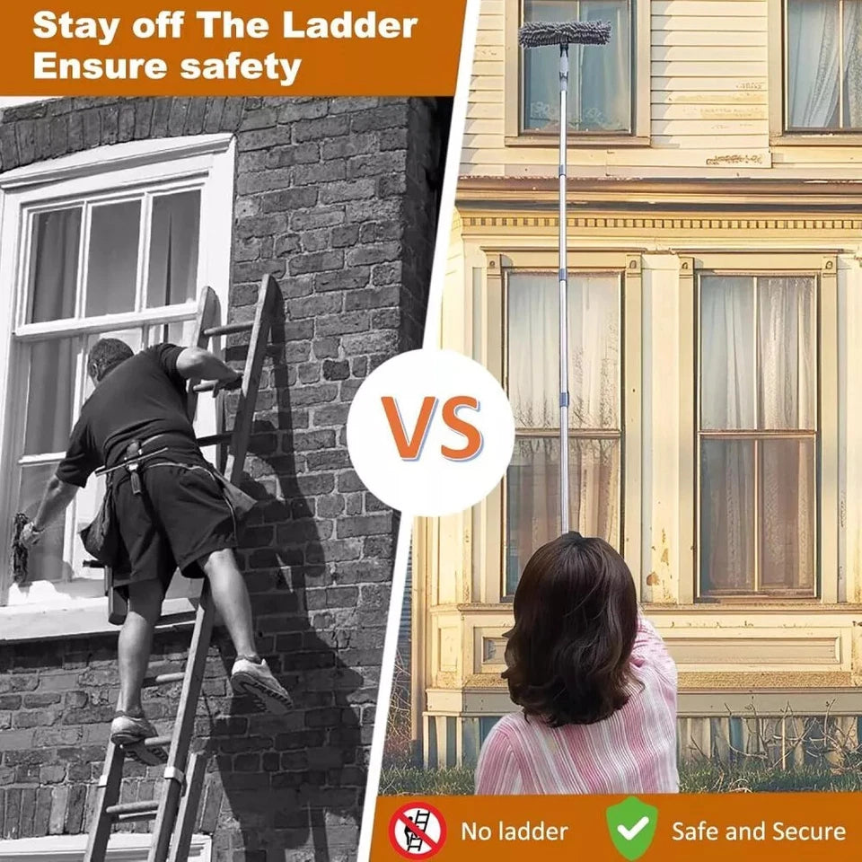 4.5m Telescopic Window Cleaner | Extendable Glass Cleaning Squeegee