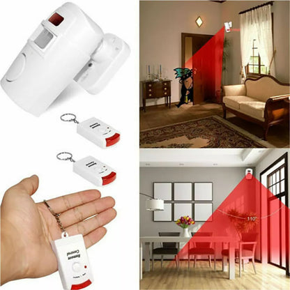 Wireless PIR Motion Sensor Alarm | Includes 2 Remote Controls